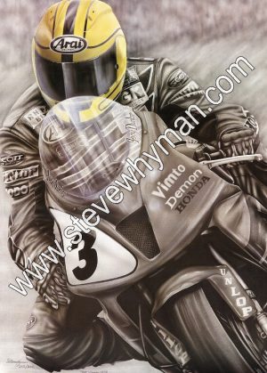 Joey Dunlop Yellow Helmet
