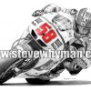 Marco Simoncelli black and white