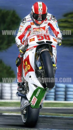 Marco Simoncelli wheelie 58